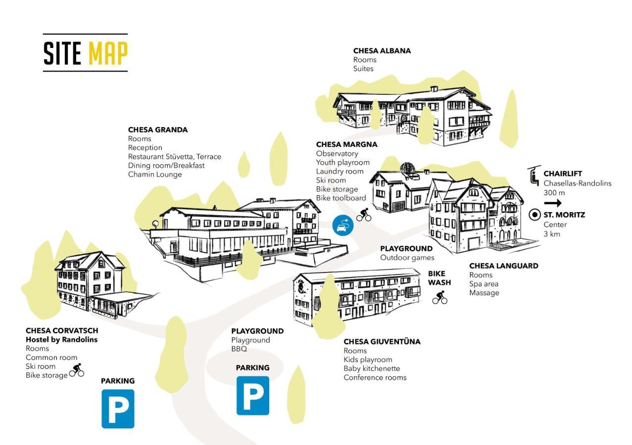 Berghotel Randolins St. Moritz Exterior foto